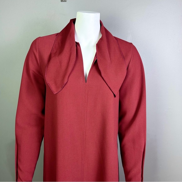 See by Chloe dress Medium minimalist rust secretary monochrome coquette office - Picture 6 of 14